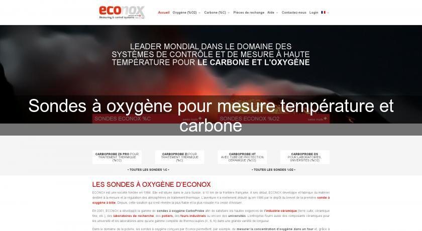 Sondes à oxygène pour mesure température et carbone Sondes à oxygène pour mesure température et carbone