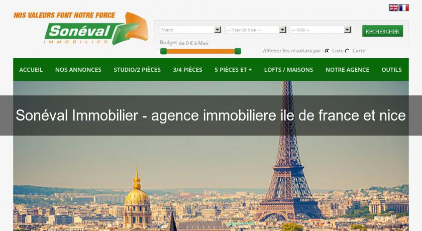 Sonéval Immobilier - agence immobiliere ile de france et nice