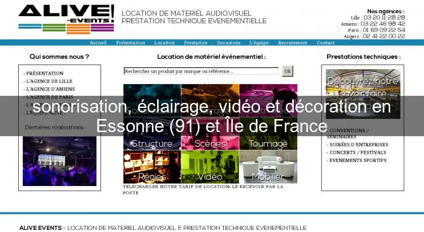 sonorisation, éclairage, vidéo et décoration en Essonne (91) et Île de France