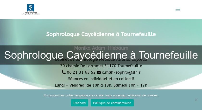 Sophrologue Caycédienne à Tournefeuille Sophrologue Caycédienne à Tournefeuille