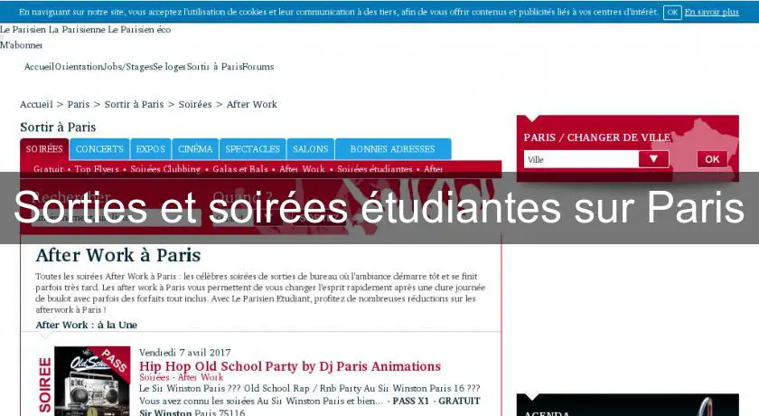 Sorties et soirées étudiantes sur Paris