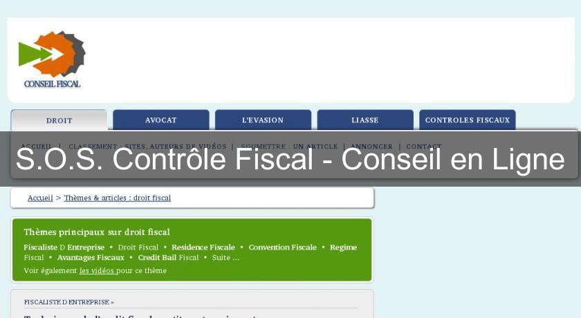 S.O.S. Contrôle Fiscal - Conseil en Ligne