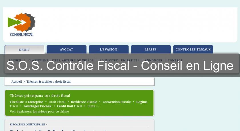 S.O.S. Contrôle Fiscal - Conseil en Ligne S.O.S. Contrôle Fiscal - Conseil en Ligne