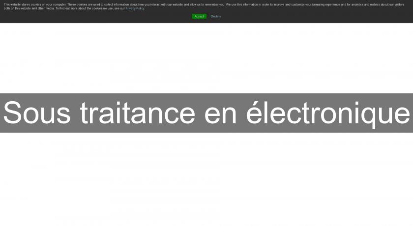 Sous traitance en électronique