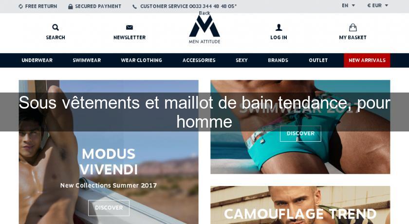 Sous vêtements et maillot de bain tendance, pour homme Sous vêtements et maillot de bain tendance, pour homme