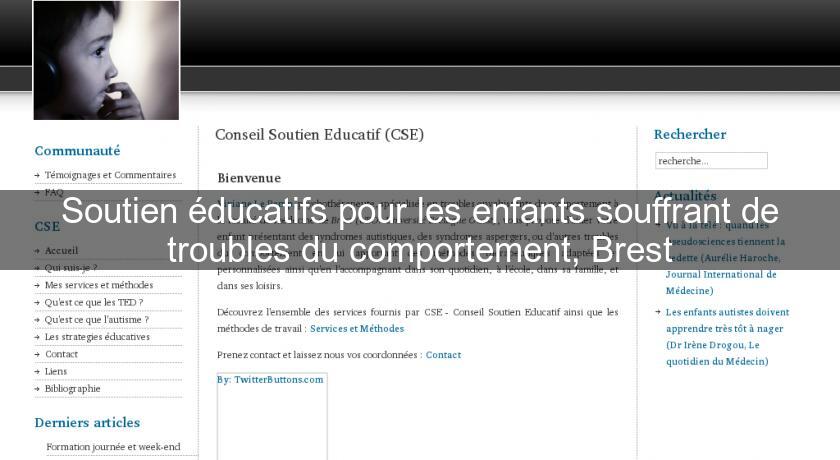 Soutien éducatifs pour les enfants souffrant de troubles du comportement, Brest Soutien éducatifs pour les enfants souffrant de troubles du comportement, Brest