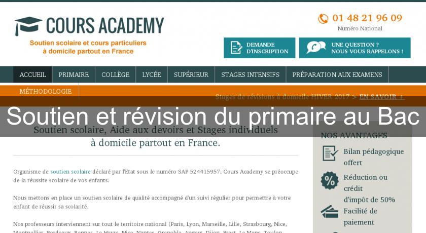 Soutien et révision du primaire au Bac