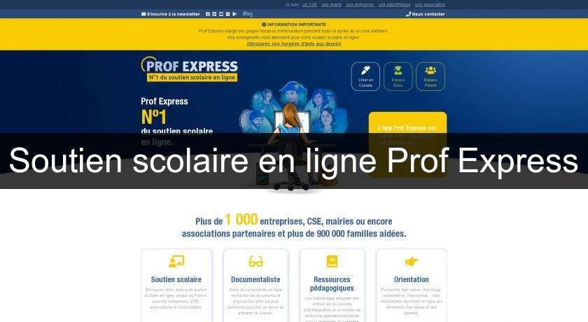 Soutien scolaire en ligne Prof Express Soutien scolaire en ligne Prof Express