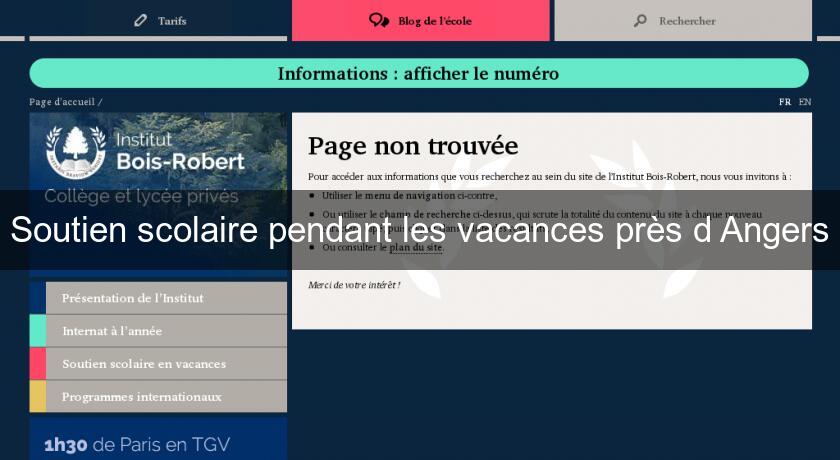 Soutien scolaire pendant les vacances près d'Angers Soutien scolaire pendant les vacances près d'Angers