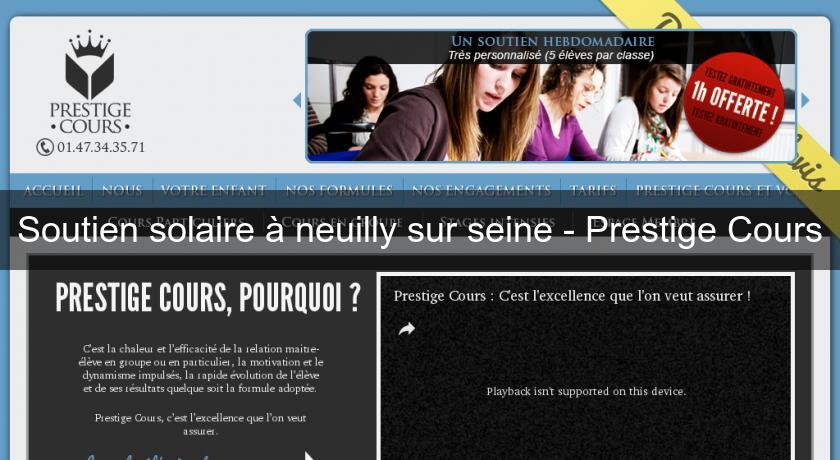 Soutien solaire à neuilly sur seine - Prestige Cours Soutien solaire à neuilly sur seine - Prestige Cours