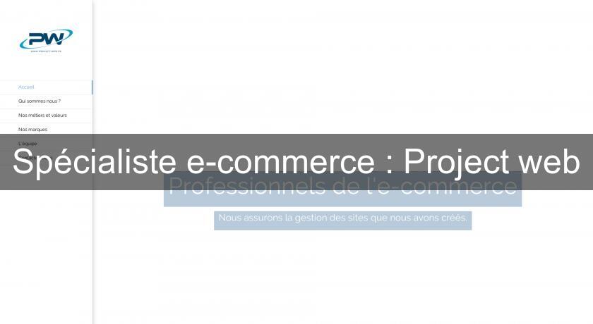 Spécialiste e-commerce : Project web