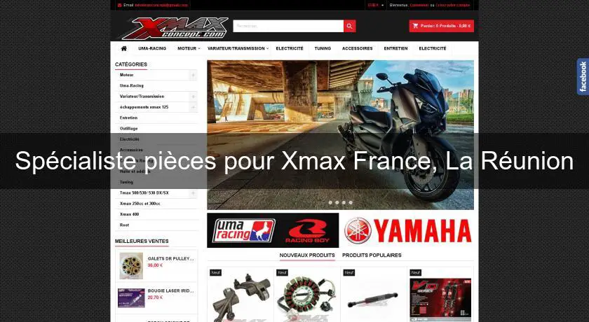 Spécialiste pièces pour Xmax France, La Réunion