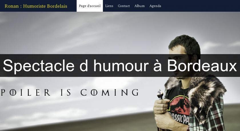 Spectacle d'humour à Bordeaux Spectacle d'humour à Bordeaux