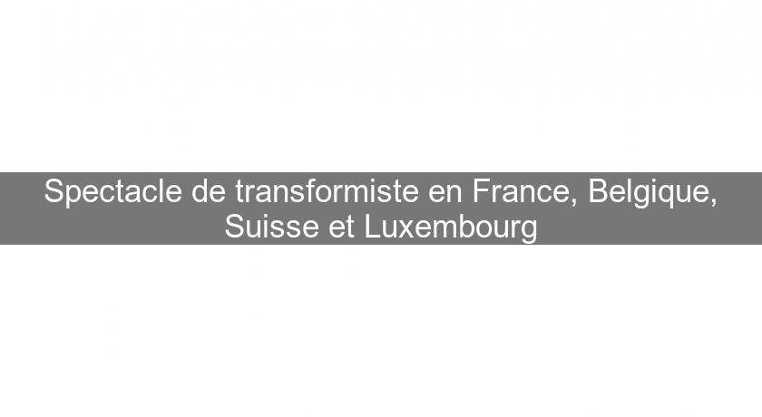 Spectacle de transformiste en France, Belgique, Suisse et Luxembourg