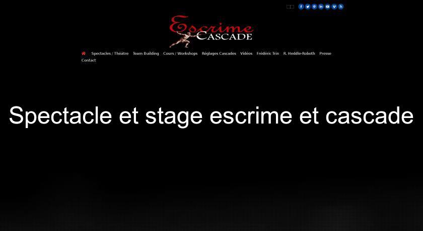 Spectacle et stage escrime et cascade