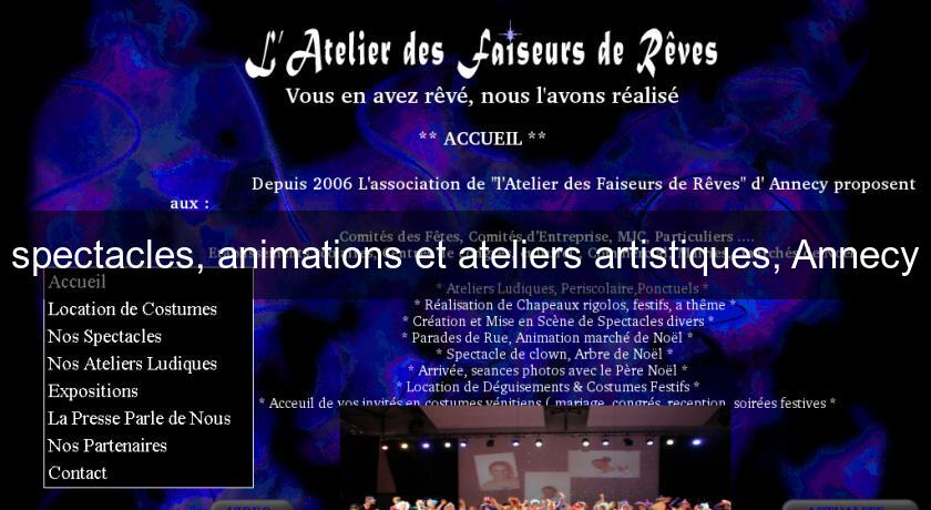 spectacles, animations et ateliers artistiques, Annecy spectacles, animations et ateliers artistiques, Annecy