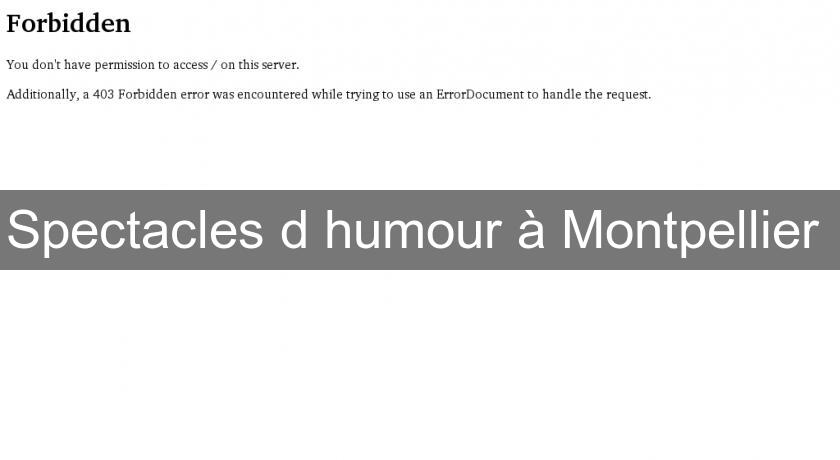 Spectacles d'humour à Montpellier 