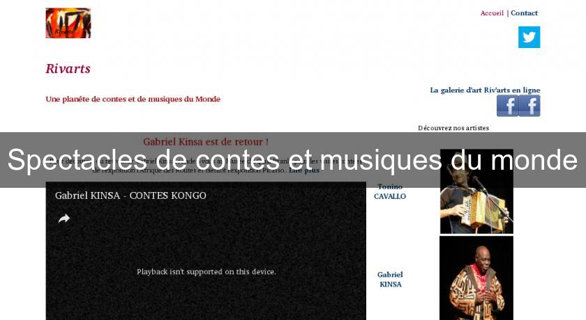 Spectacles de contes et musiques du monde Spectacles de contes et musiques du monde