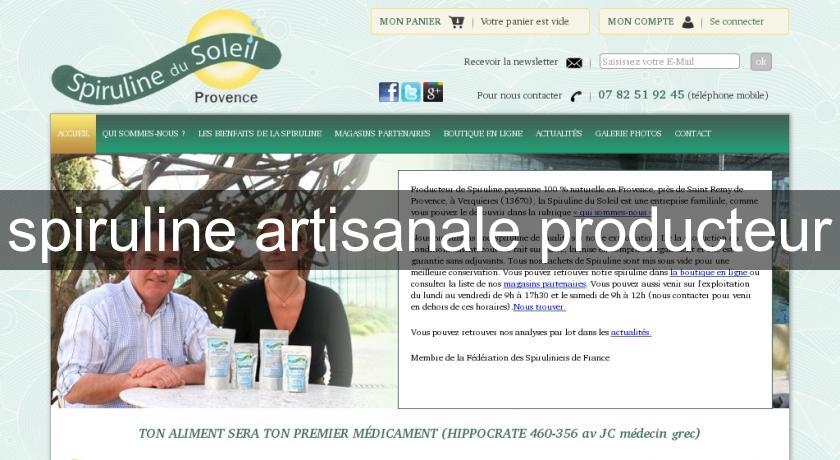 spiruline artisanale producteur