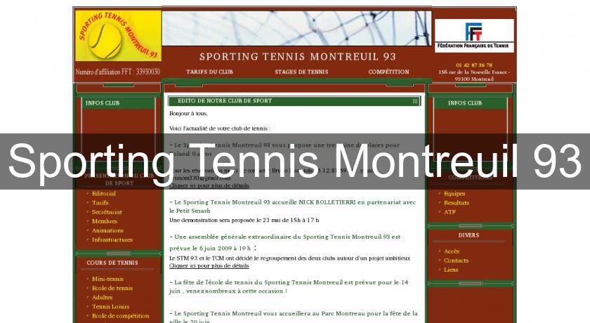 Sporting Tennis Montreuil 93 Sporting Tennis Montreuil 93