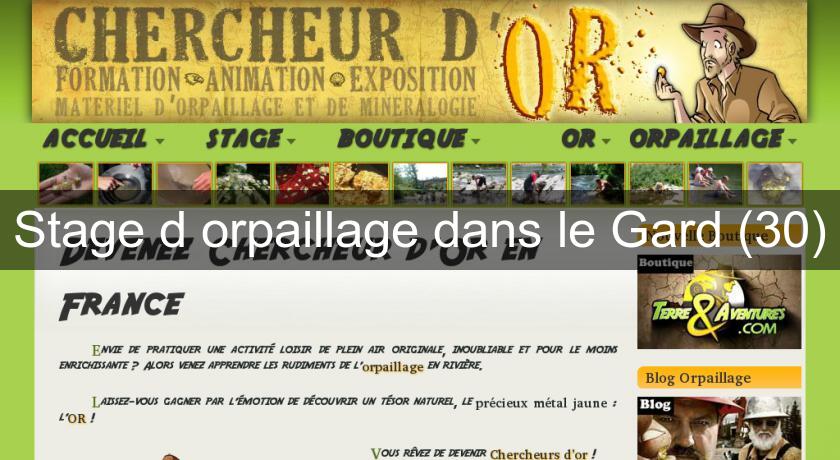 Stage d'orpaillage dans le Gard (30)