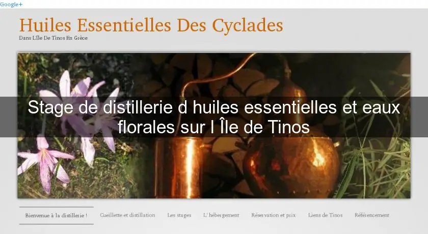 Stage de distillerie d'huiles essentielles et eaux florales sur l'Île de Tinos