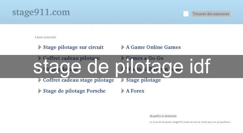stage de pilotage idf stage de pilotage idf