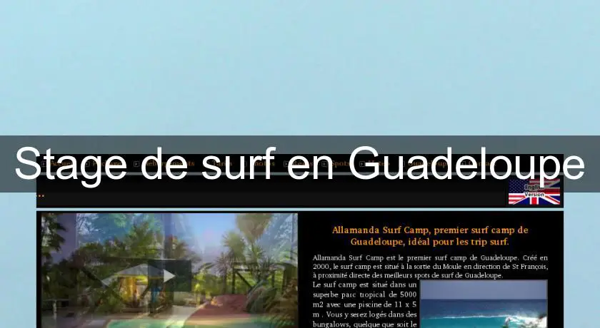 Stage de surf en Guadeloupe