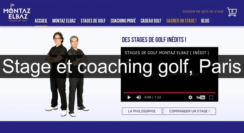 Stage et coaching golf, Paris Stage et coaching golf, Paris