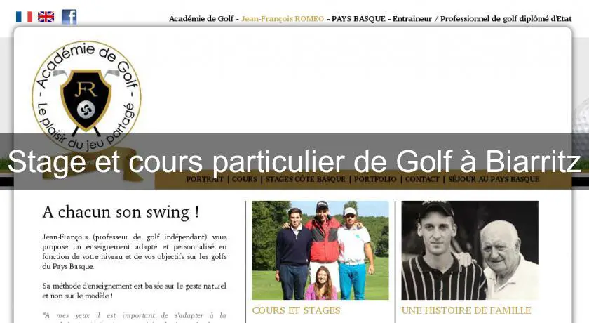 Stage et cours particulier de Golf à Biarritz