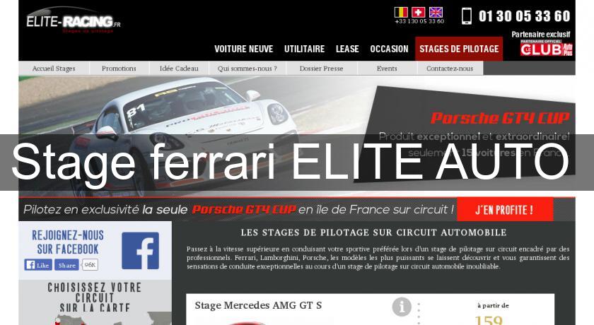 Stage ferrari ELITE AUTO Stage ferrari ELITE AUTO