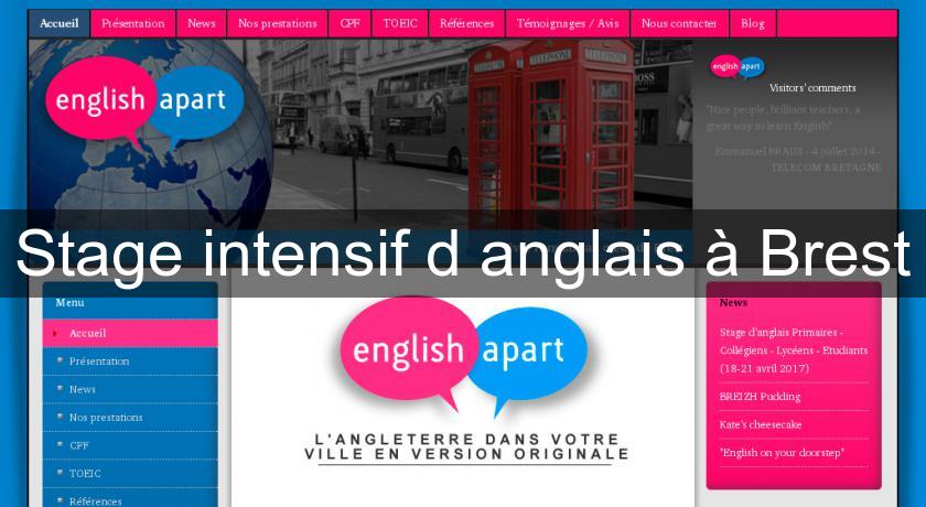 Stage intensif d'anglais à Brest Stage intensif d'anglais à Brest