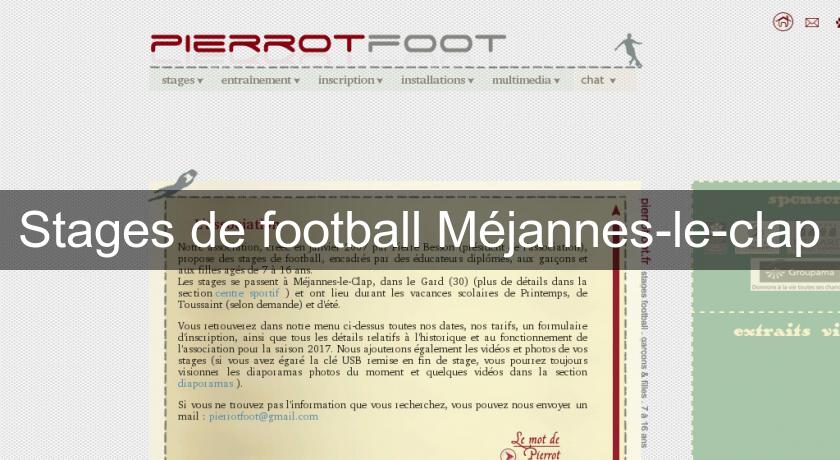 Stages de football Méjannes-le-clap