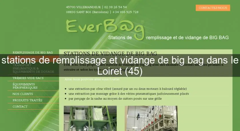 stations de remplissage et vidange de big bag dans le Loiret (45)