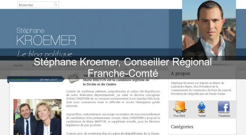 Stéphane Kroemer, Conseiller Régional Franche-Comté