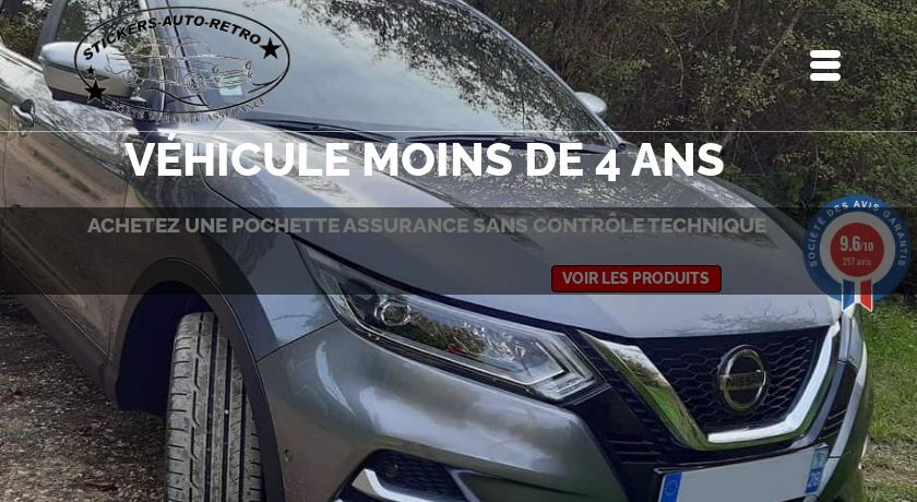 Stickers auto rétro étui assurance Stickers auto rétro étui assurance