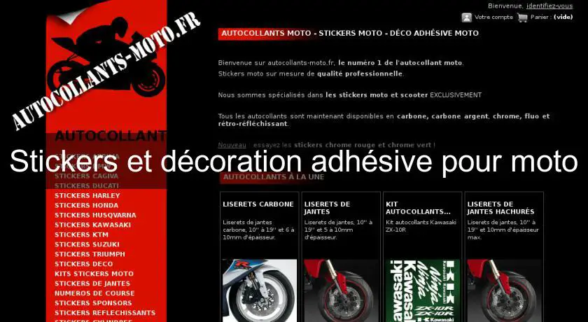 Stickers et décoration adhésive pour moto