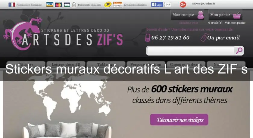 Stickers muraux décoratifs L'art des ZIF's