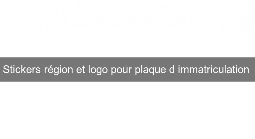 Stickers région et logo pour plaque d'immatriculation 