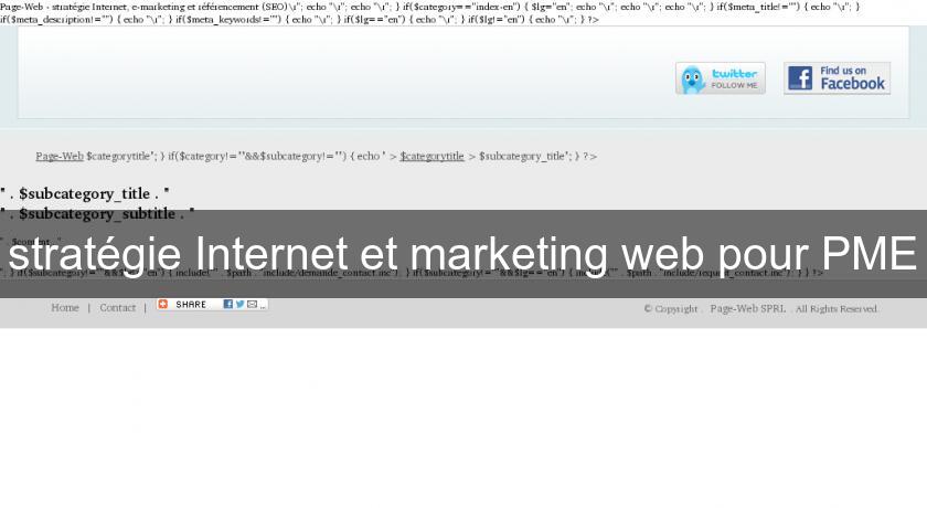 stratégie Internet et marketing web pour PME stratégie Internet et marketing web pour PME