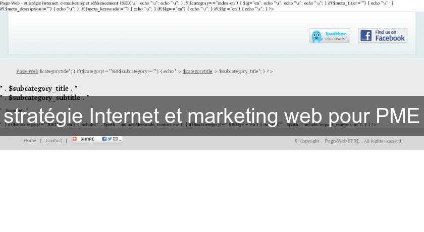 stratégie Internet et marketing web pour PME