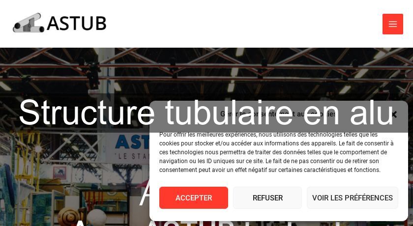 Structure tubulaire en alu