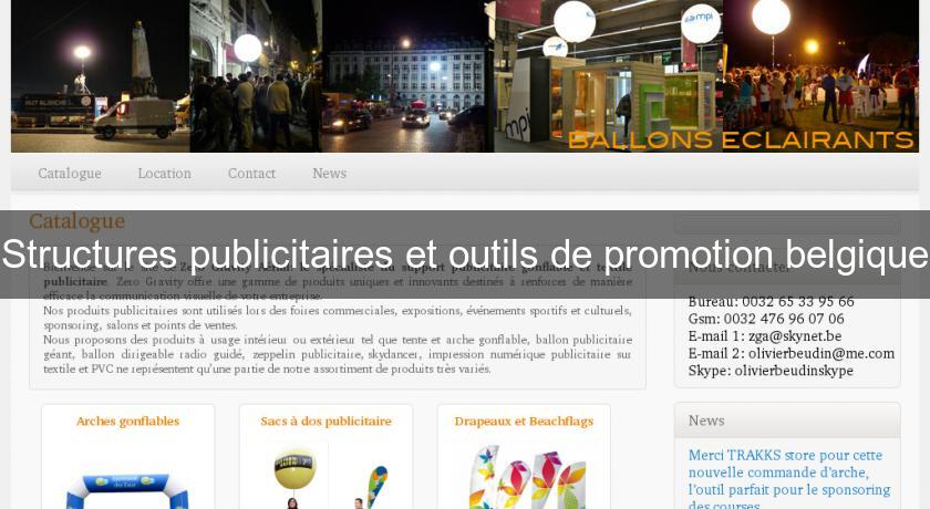 Structures publicitaires et outils de promotion belgique