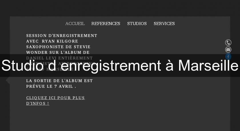 Studio d'enregistrement à Marseille