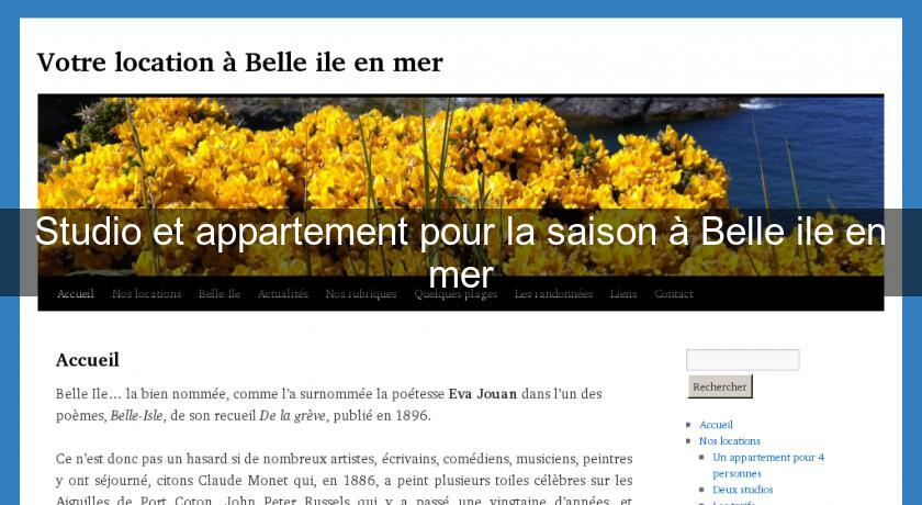 Studio et appartement pour la saison à Belle ile en mer Studio et appartement pour la saison à Belle ile en mer