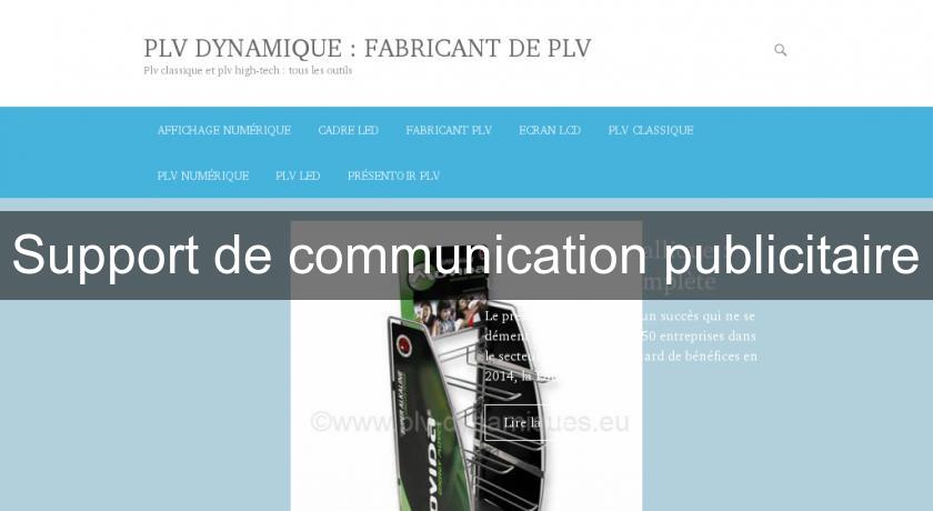 Support de communication publicitaire Support de communication publicitaire