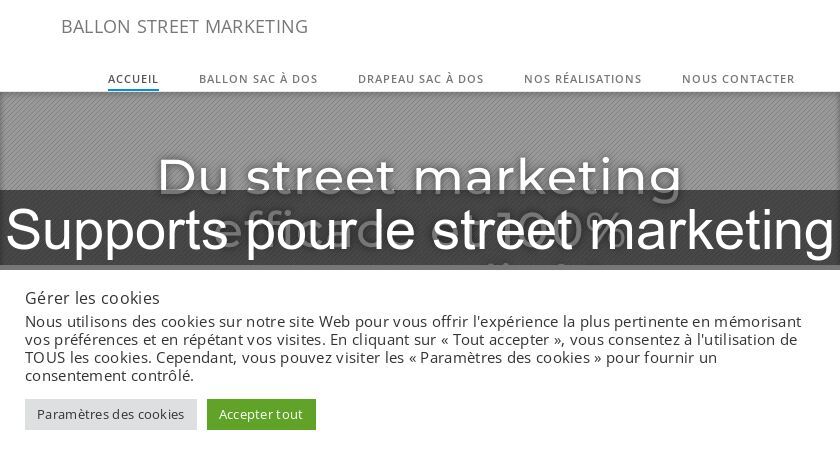 Supports pour le street marketing