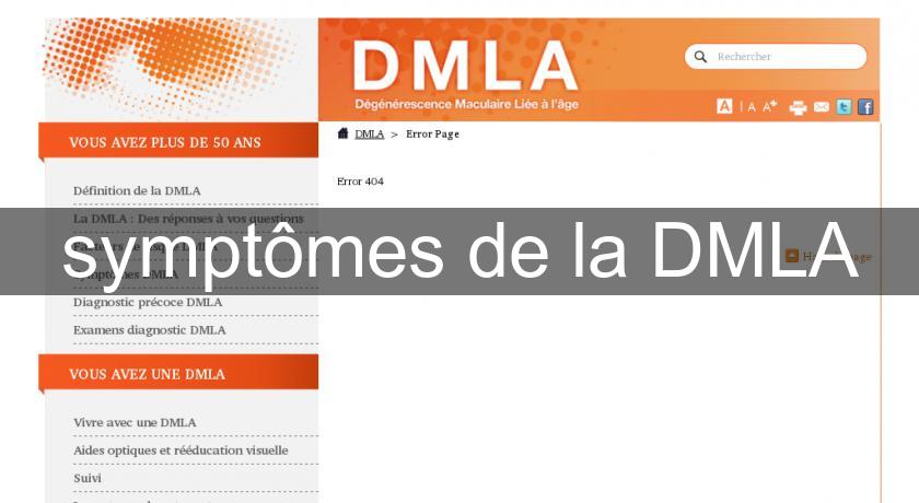 symptômes de la DMLA symptômes de la DMLA