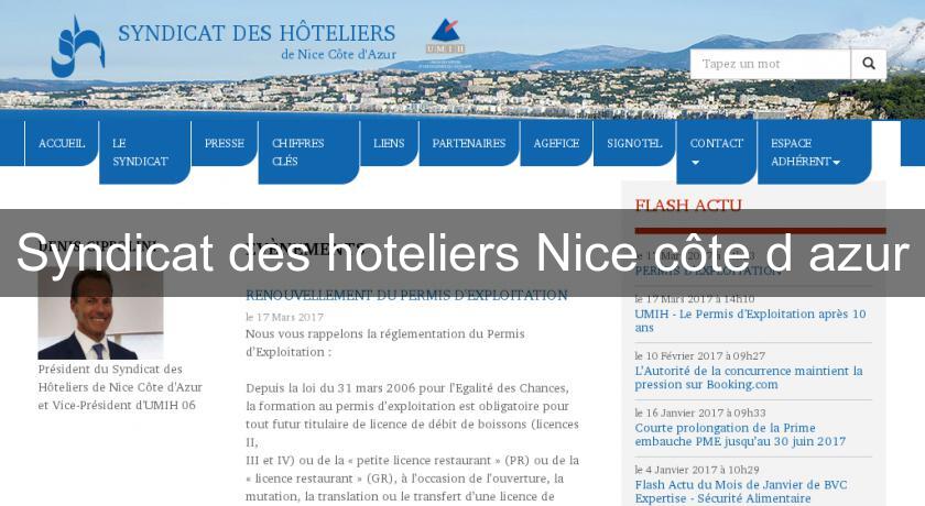 Syndicat des hoteliers Nice côte d azur Syndicat des hoteliers Nice côte d azur