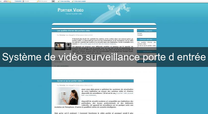 Système de vidéo surveillance porte d'entrée